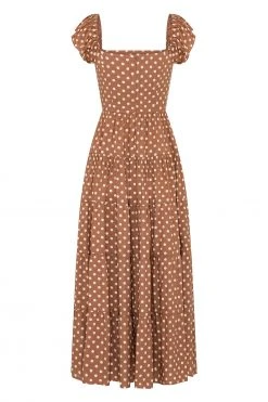 S21A Gabrielle Dress In Cinnamon Spot Sale
