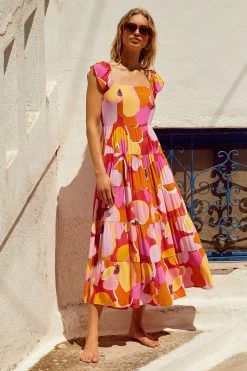 S21A Gabrielle Dress In Kea Sale