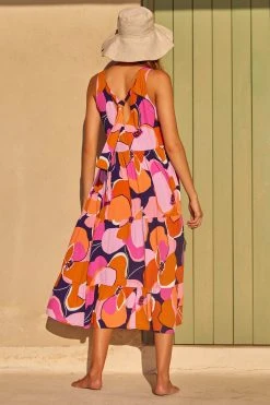 S21A Olivia Midi Tie Dress In Loulida