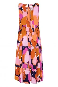 S21A Olivia Midi Tie Dress In Loulida