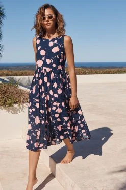 S21A Sale Olivia Midi Tie Dress In Rhodes