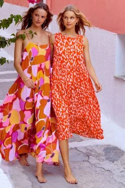 S21A Olivia Midi Tie Dress In Sangria