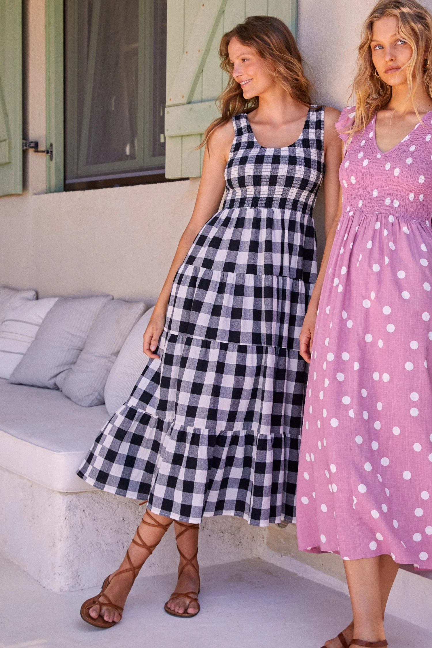 S21A Paris Dress In Granite Gingham Sale 6 S21A Paris Dress In Granite Gingham Sale