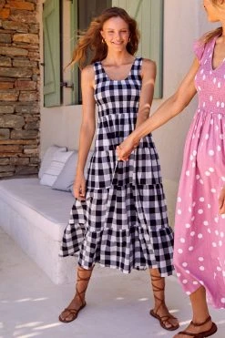 S21A Paris Dress In Granite Gingham Sale 15 S21A Paris Dress In Granite Gingham Sale