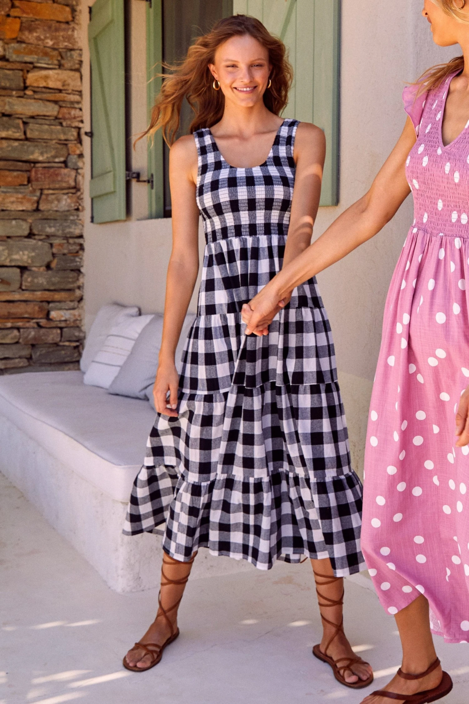 S21A Paris Dress In Granite Gingham Sale 7 S21A Paris Dress In Granite Gingham Sale