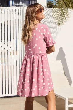 S21A Remi Dress In Rose Spot