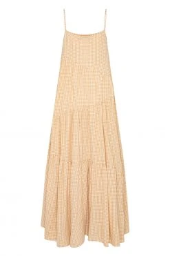 S21A Sale Willow Dress In Sesame Gingham