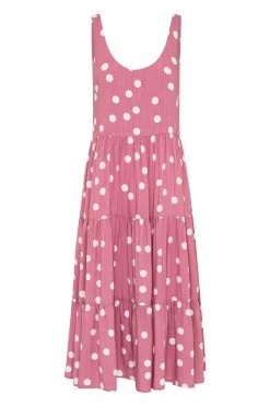 S21A Winifred Midi Dress In Rose Spot