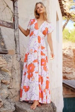 S21B Belle Maxi Dress In Pink Camellia