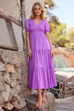 S21B Cecile Summer Maxi Dress In Iris Sale