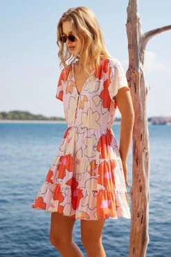 S21B Frankie Mini Dress In Pink Camellia