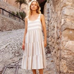 S21B Winifred Midi Dress In Sailor Stripe