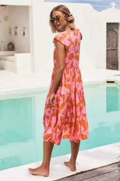 S21C Heidi Midi Dress In Costa Rica Sale