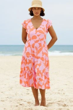 S21C Heidi Midi Dress In Costa Rica Sale