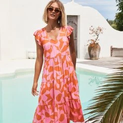 S21C Heidi Midi Dress In Costa Rica Sale