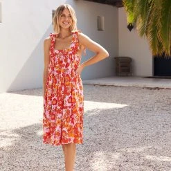 S21G Eliza Midi Dress In Caribbean Sale