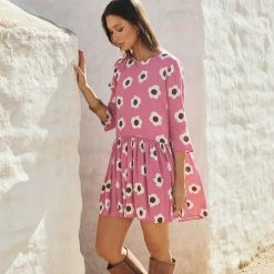 W22A Autumn Elsa Dress In Zinnia