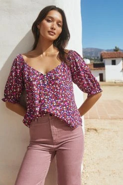 W22A Tops Elodie Top In River Birch