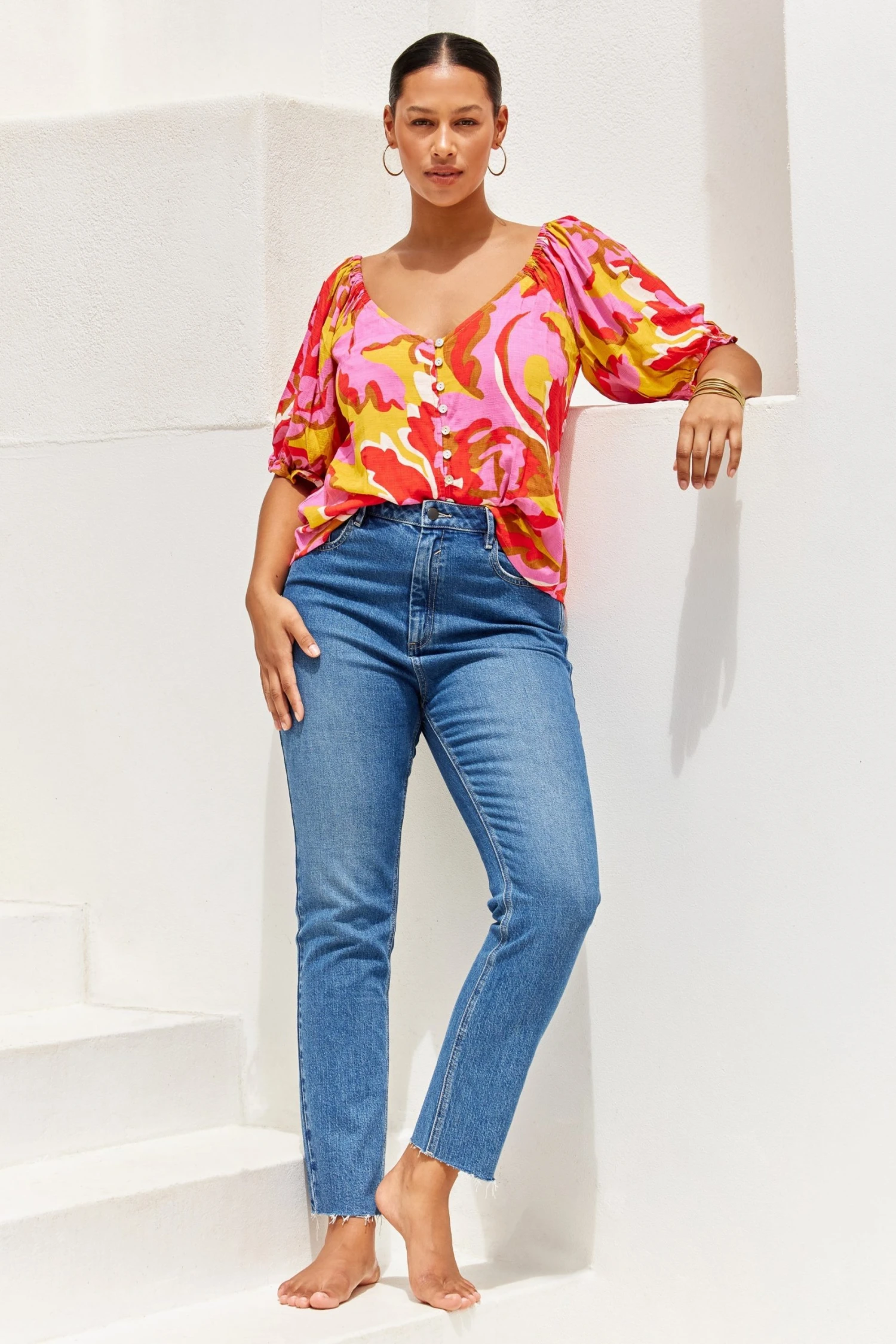 W22A Elodie Top In Saffron Tops 6 W22A Elodie Top In Saffron Tops