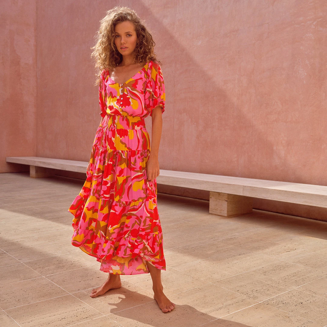 W22A Elodie Top In Saffron Tops 10 W22A Elodie Top In Saffron Tops