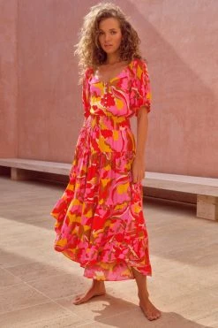 W22A Elyse Skirt In Saffron 12 W22A Elyse Skirt In Saffron