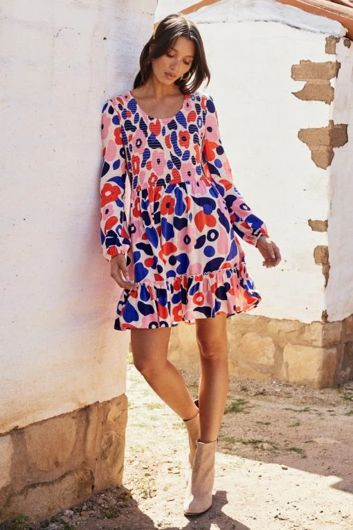 W22A Neve Dress In Geranium Dresses 4 W22A Neve Dress In Geranium Dresses