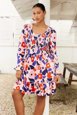 W22A Neve Dress In Geranium Dresses 18 W22A Neve Dress In Geranium Dresses