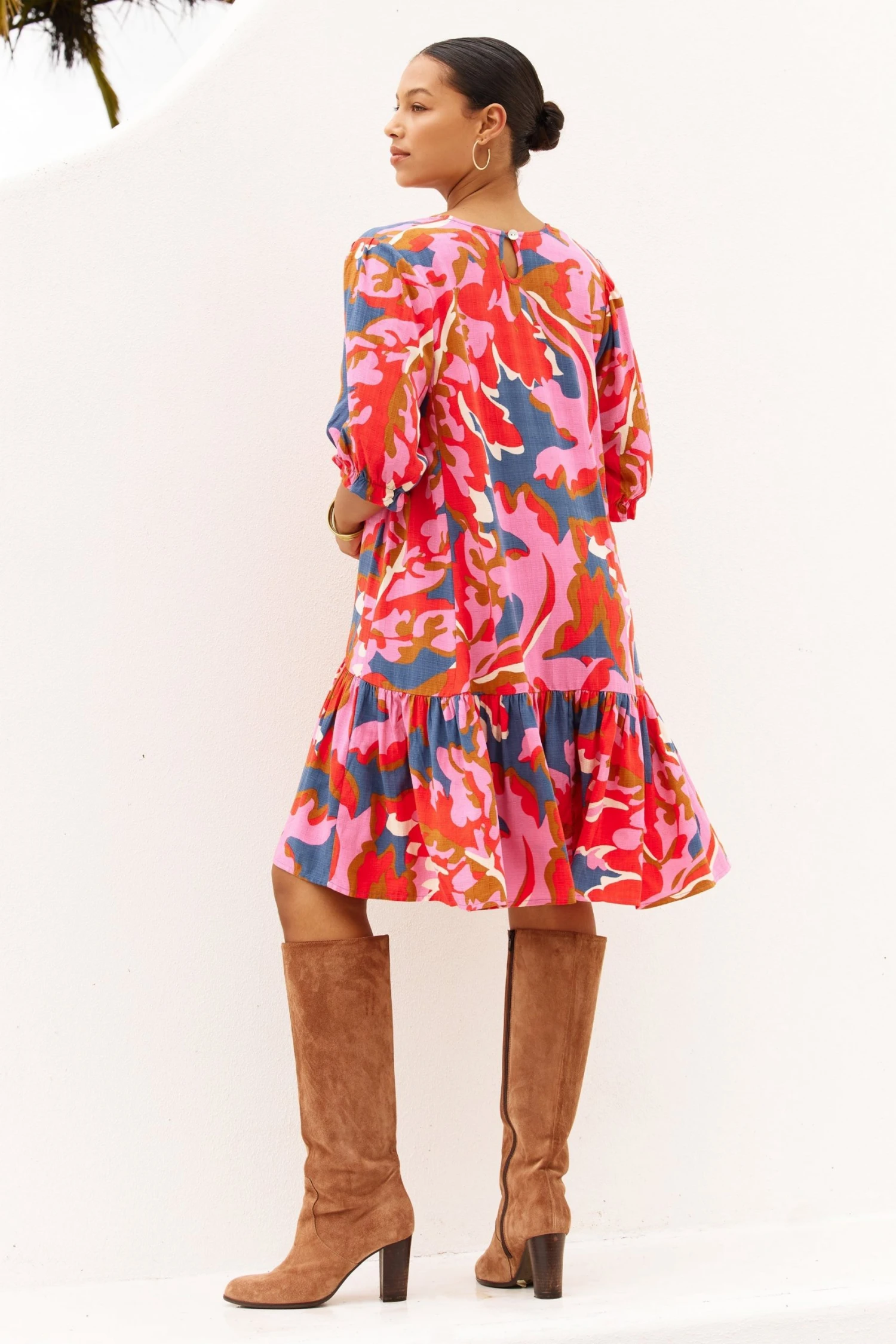 W22A Rosa Frill Sleeve Dress In Sugar Maple 7 W22A Rosa Frill Sleeve Dress In Sugar Maple