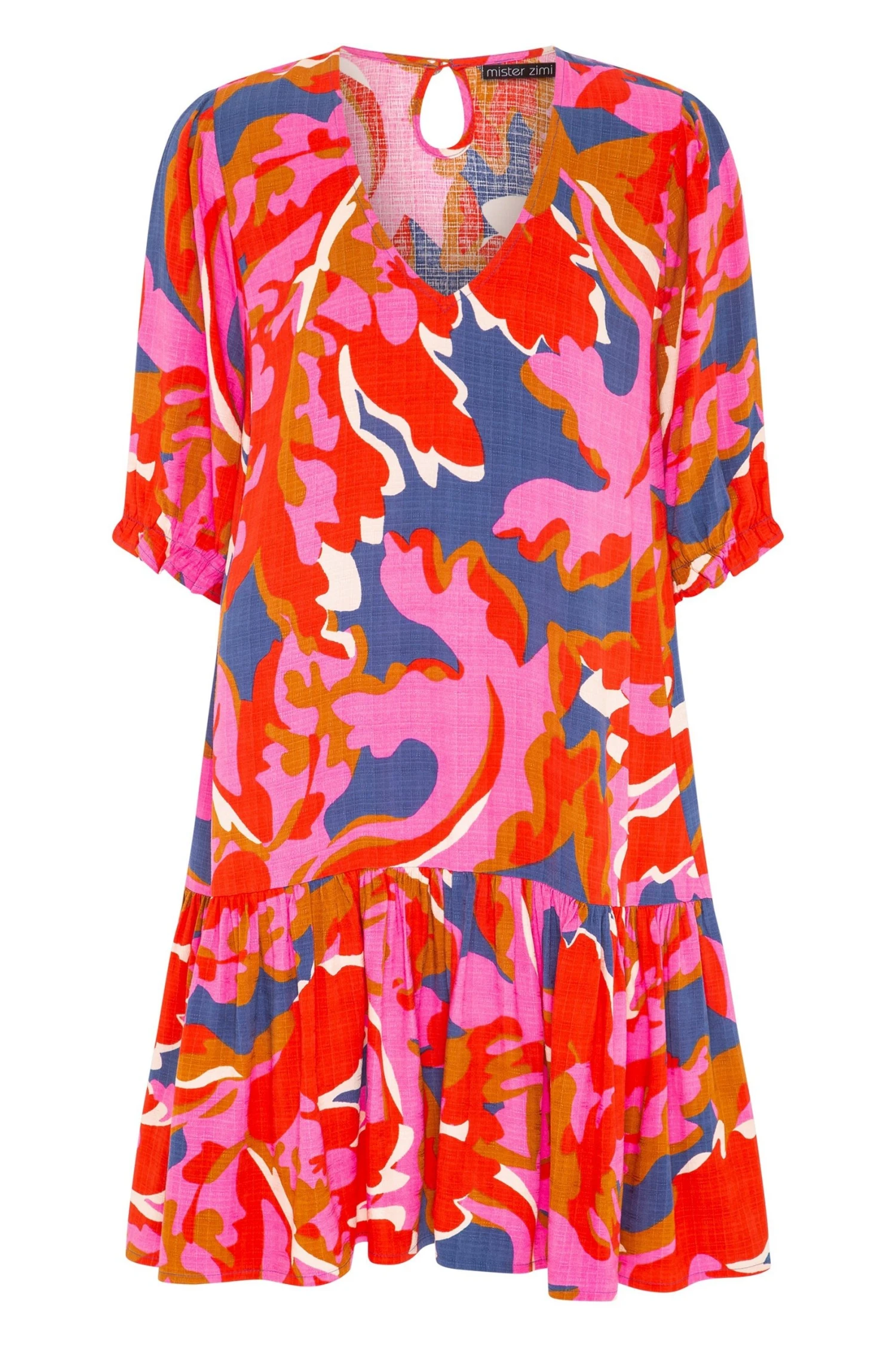 W22A Rosa Frill Sleeve Dress In Sugar Maple 9 W22A Rosa Frill Sleeve Dress In Sugar Maple