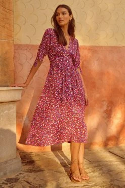 W22A Saskia Dress In River Birch Dresses