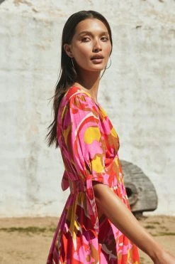 W22A Saskia Dress In Saffron Dresses