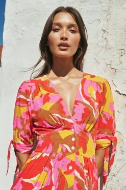 W22A Saskia Dress In Saffron Dresses