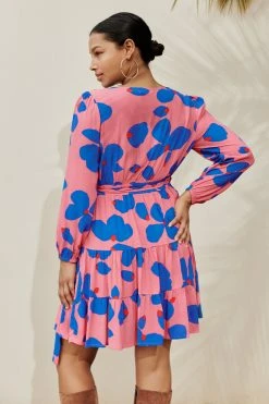 W22D Valerie Mini Dress In Sapphire Rose New 16 W22D Valerie Mini Dress In Sapphire Rose New