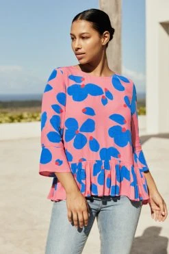 W22D Winter Celeste Top In Sapphire Rose New 13 W22D Winter Celeste Top In Sapphire Rose New