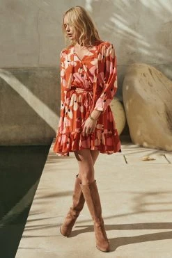 W22D New Alice Dress In Fire Bloom