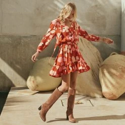 W22D New Alice Dress In Fire Bloom