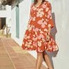 W22D New Arabella Dress In Fire Bloom 2 W22D New Arabella Dress In Fire Bloom