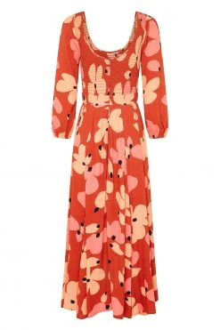 W22D Carly Dress In Fire Bloom New