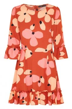 W22D New Ellie Dress In Fire Bloom