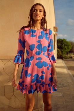 W22D Ellie Dress In Sapphire Rose