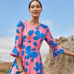 W22D Ellie Dress In Sapphire Rose