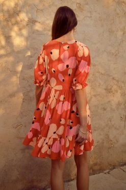 W22D Lottie Mini Dress In Fire Bloom
