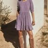 W22D Lottie Mini Dress In Grape Vine