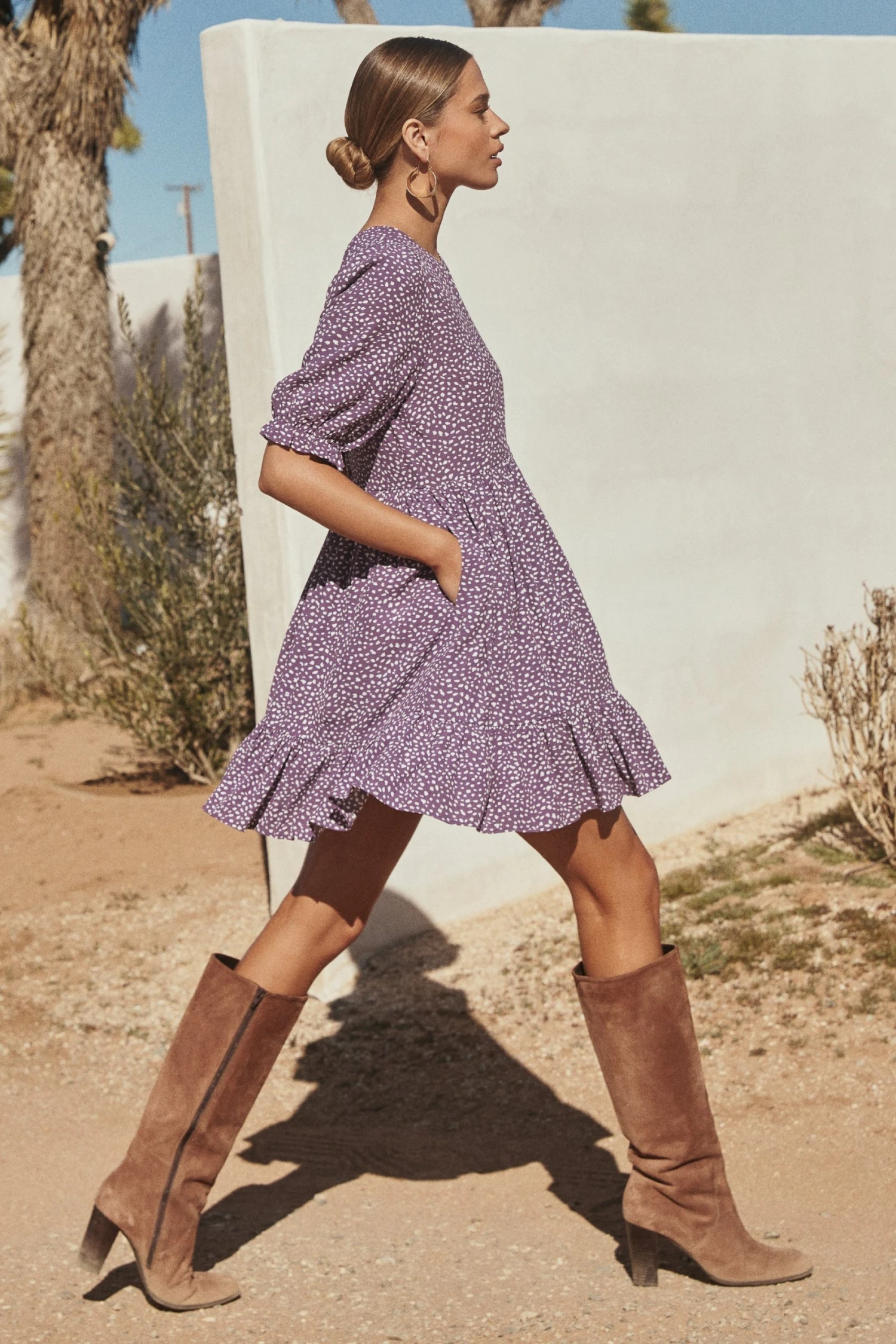 W22D Lottie Mini Dress In Grape Vine 4 W22D Lottie Mini Dress In Grape Vine