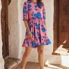 W22D Lottie Mini Dress In Sapphire Rose New