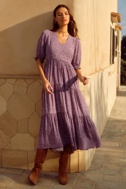W22D Mae Dress In Grape Vine
