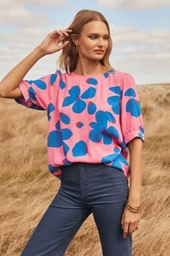 W22D Martina Top In Sapphire Rose