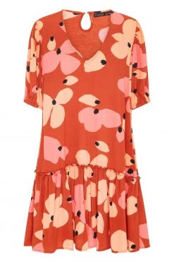 W22D Rosa Dress In Fire Bloom