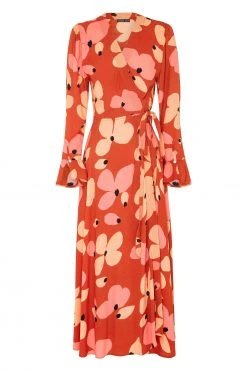 W22D Tamara Dress In Fire Bloom New