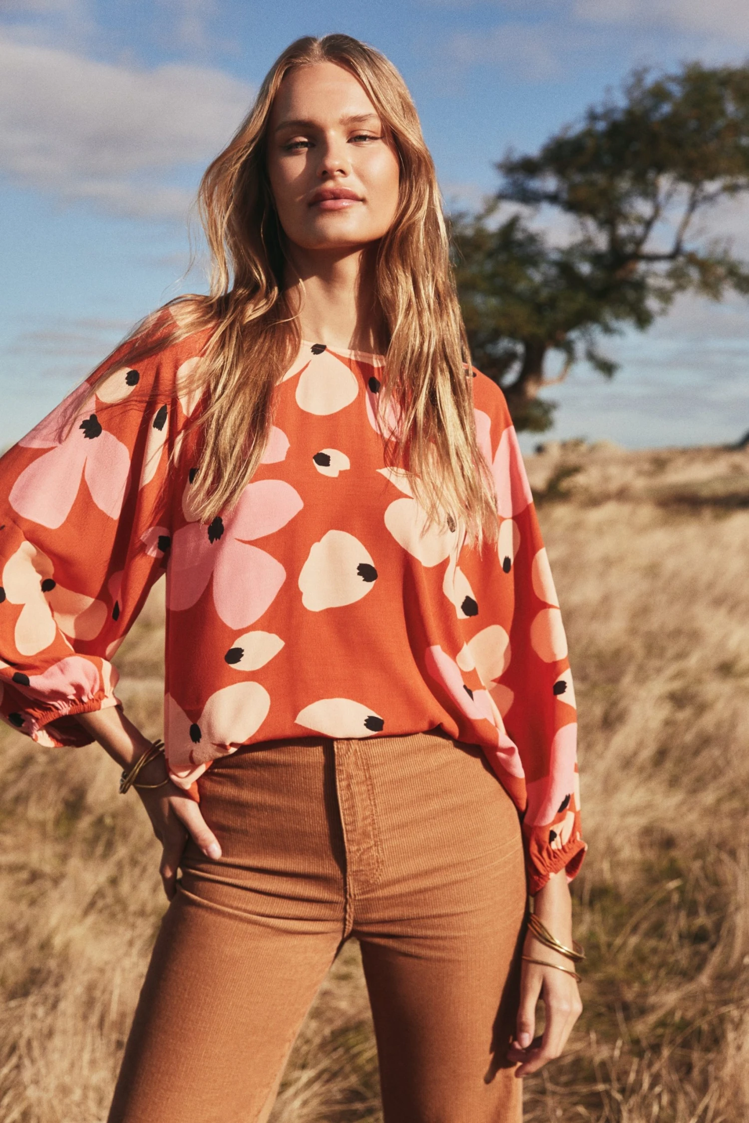 W22D Vivienne Top In Fire Bloom 3 W22D Vivienne Top In Fire Bloom